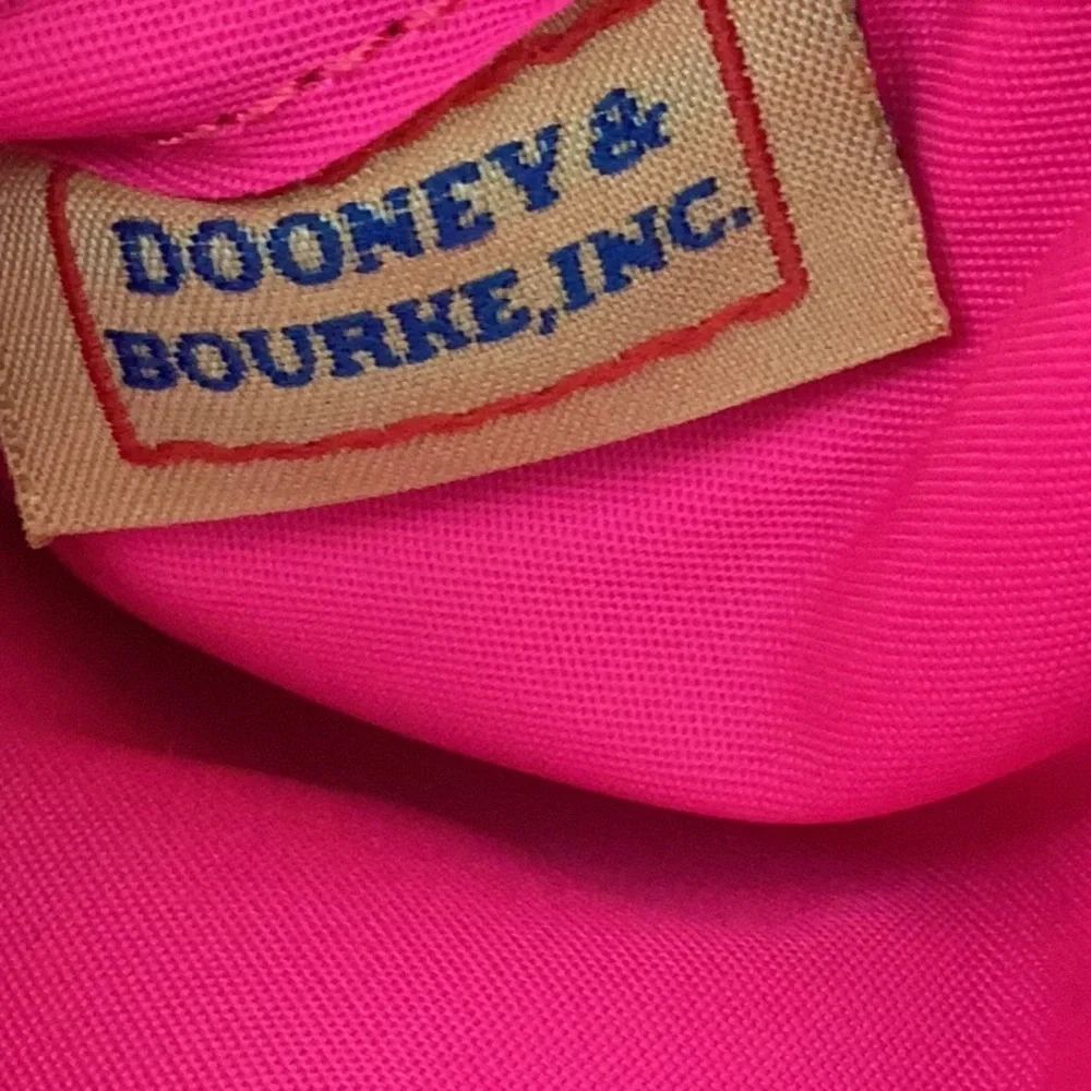 Dooney & Bourke black, red and purple nylon clutch, wristlet, zipper pouch
